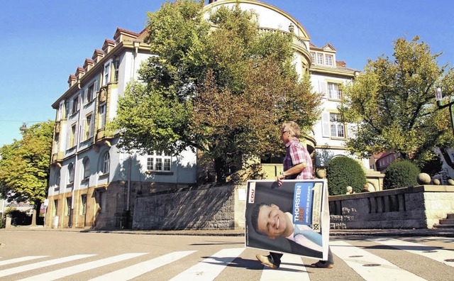 Ein Gesicht verschwindet aus dem Stadt... weniger aus Donaueschingen getragen.   | Foto: Vollmer