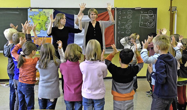 Fiona Dubreuil-Krebs (links) und Alice...lern der Abt-Styrer-Schule  St. Peter   | Foto: Franziska Lffler