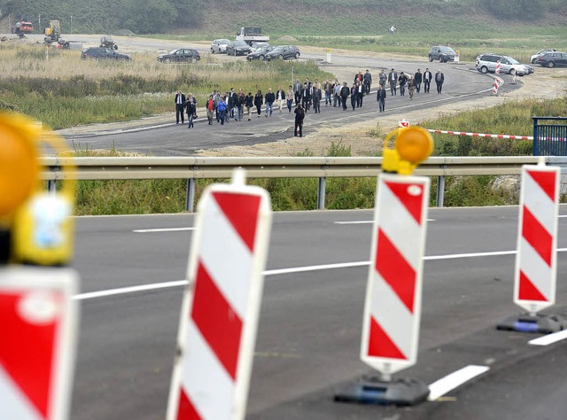 Das neue Gewerbegebiet Haid-Sd ist er...217;s an den Verkauf der Grundstcke.   | Foto: Schneider