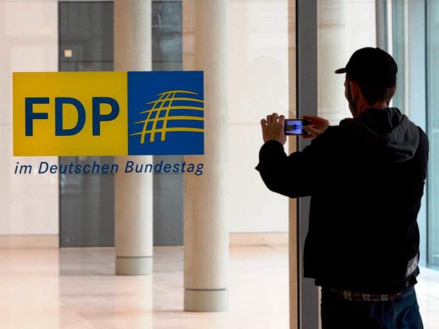 Stille herrscht auf den Fluren der FDP-Fraktion   | Foto: DPA