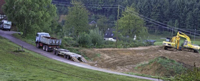 Auf der rechten Talseite oberhalb der ...shub vom Sonneareal abgelagert werden.  | Foto: Claudia Warth