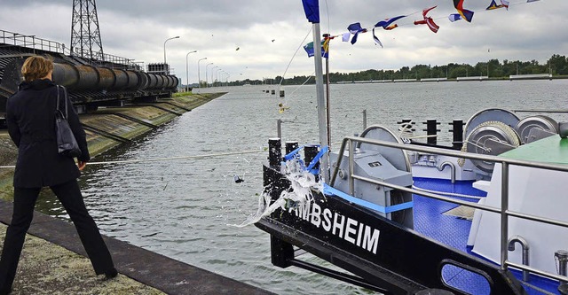 Helene Chenet tauft die Gambsheim.   | Foto: karen Christeleit