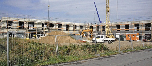 Grobaustelle Generationenhaus Rheinha... am Mittwoch gleich mehrere Auftrge.   | Foto: Jrg Schimanski