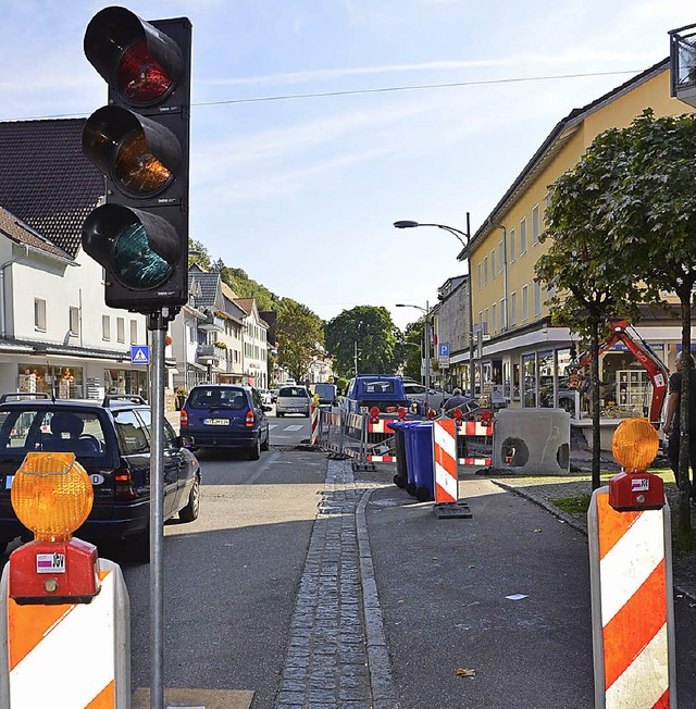Baustellen: Per Ampel wird der Verkehr...g Martinstrae/Gartenstrae<ppp></ppp>  | Foto: Juliane Khnemund