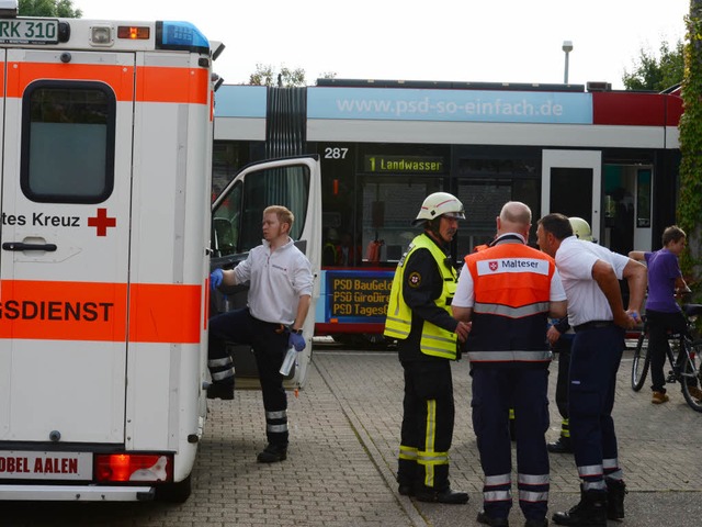 Unfall auf der Linie 1 in Freiburg.  | Foto: Patrick Seeger