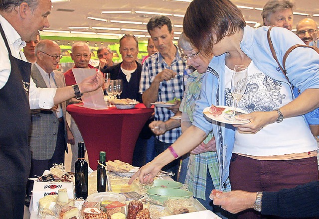 Italienische Spezialitten wurden bei Hieber serviert.   | Foto: Wunderle