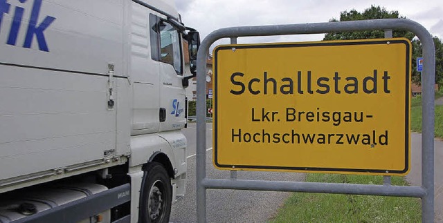 Ist ein Lkw-Verbot in Schallstadt nur ...werden aus der Speditionsbranche gab.   | Foto: tanja Bury