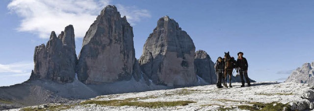 Emotionaler Hhepunkt in den Dolomitin...ar Obert mit Gina vor den Drei Zinnen.  | Foto: Dietmar Obert