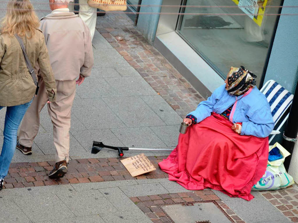 Hartnäckige Bettler aus Osteuropa für Verunsicherung in der