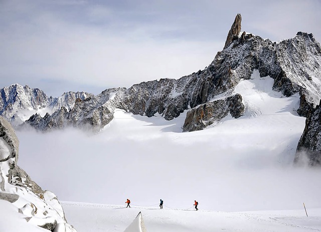 Ein Platz fr Schatzsucher? Tourengeher am Mont-Blanc   | Foto: afp