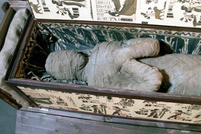 Mumie aus Plastik und Klopapier