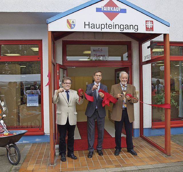 Fairkauf-Erffnung in Herbolzheim: von...rth und Brgermeister Ernst Schilling.  | Foto: Michael Haberer