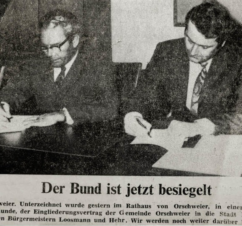 Der Bund ist besiegelt titelte vor 4...terzeichnung des Vereinigungsvertrags.  | Foto: Bernd Dosch