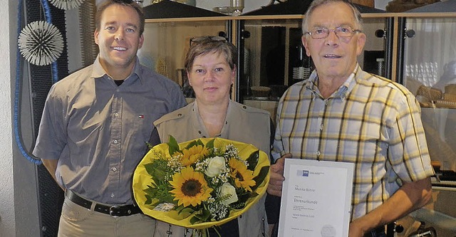 Seit vierzig Jahren gehrt  Monika Bhler zur  Firma Sttele.    | Foto: Felix Held