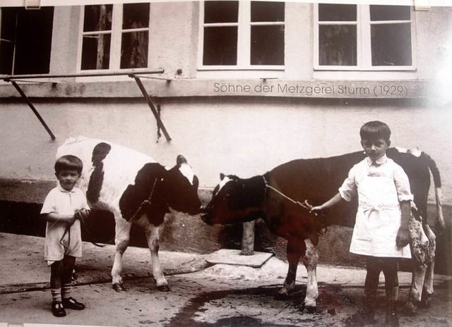 Die Shne der Metzgerei Sturm im Jahr 1929  | Foto: Heiner Fabry