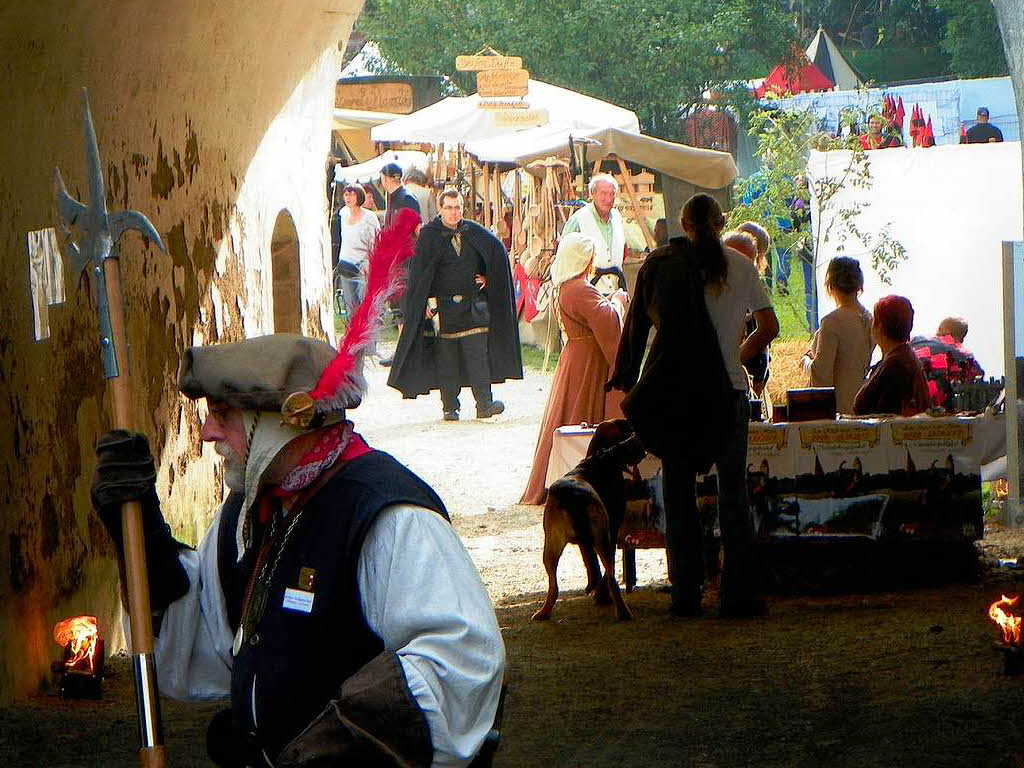 Mittelalterspektakel auf Schloss Hohenlupfen: Ein Ritter kehrt heim.