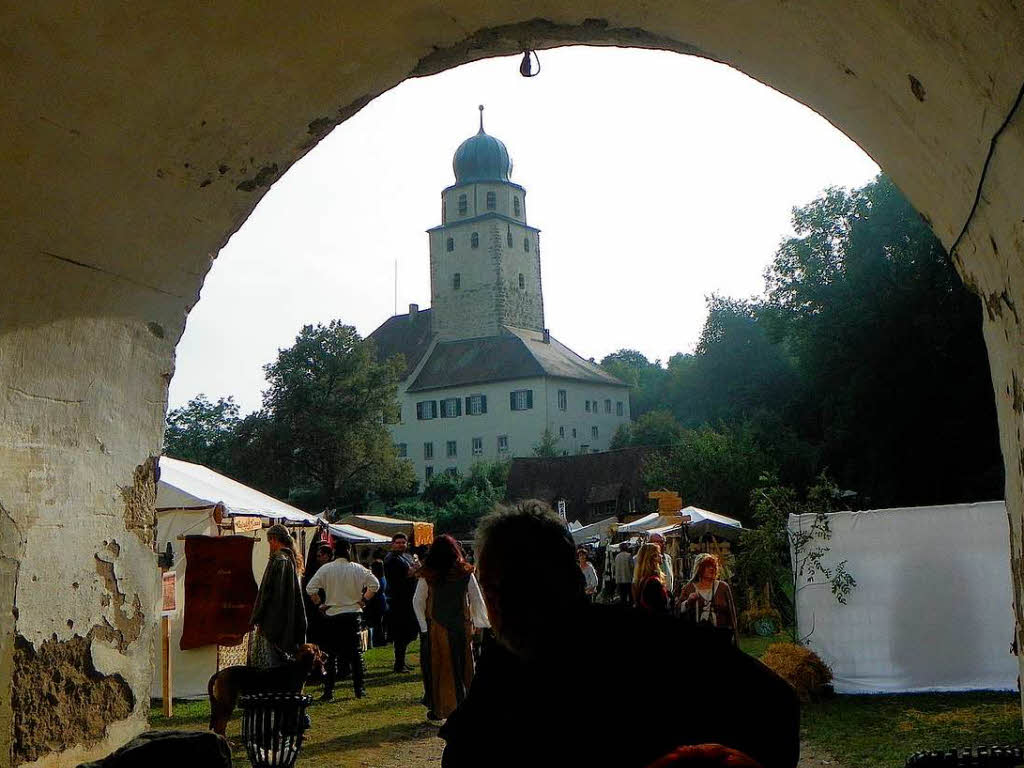 Mittelalterspektakel auf Schloss Hohenlupfen: Ein Ritter kehrt heim.