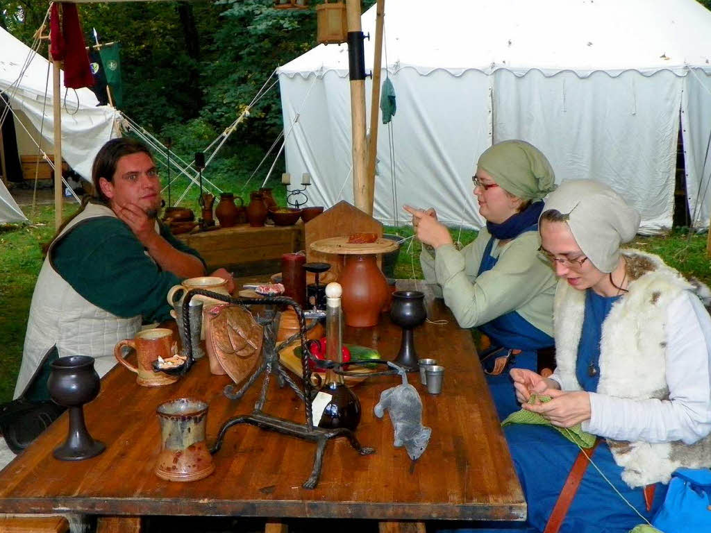 Mittelalterspektakel auf Schloss Hohenlupfen: Ein Ritter kehrt heim.