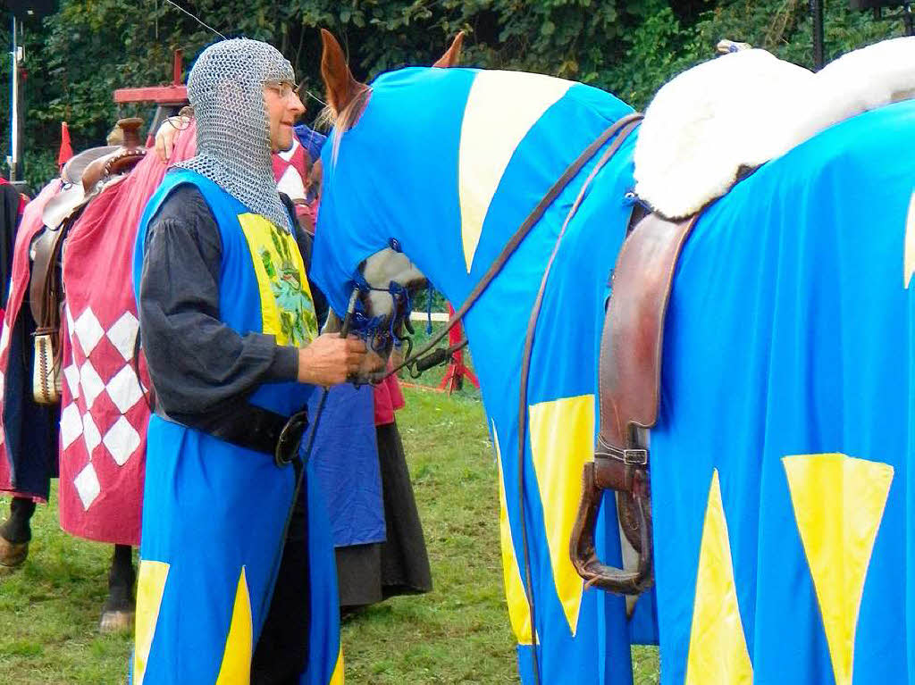 Mittelalterspektakel auf Schloss Hohenlupfen: Ein Ritter kehrt heim.