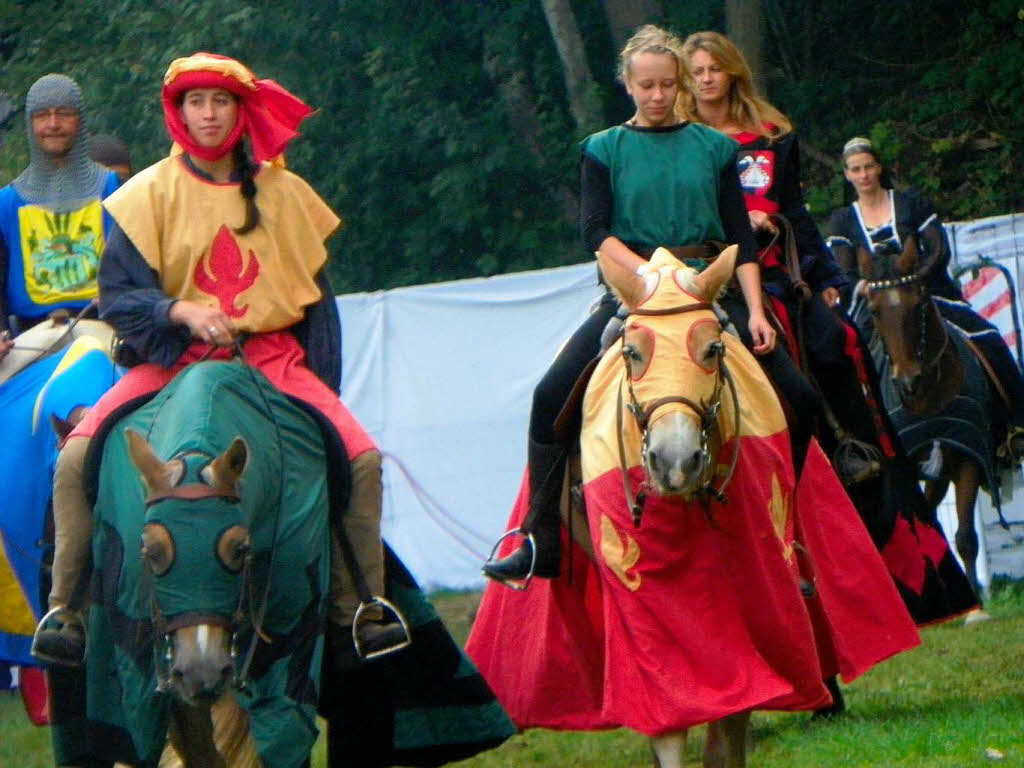 Mittelalterspektakel auf Schloss Hohenlupfen: Ein Ritter kehrt heim.