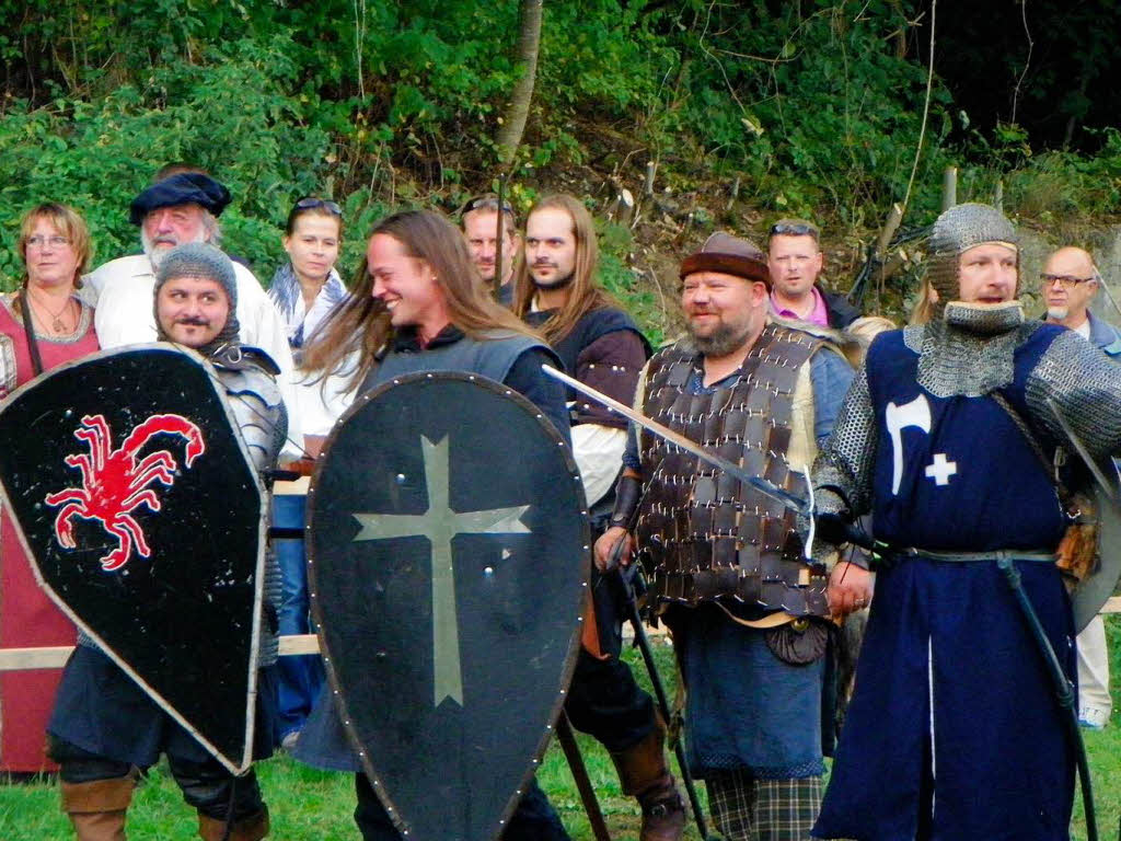 Mittelalterspektakel auf Schloss Hohenlupfen: Ein Ritter kehrt heim.