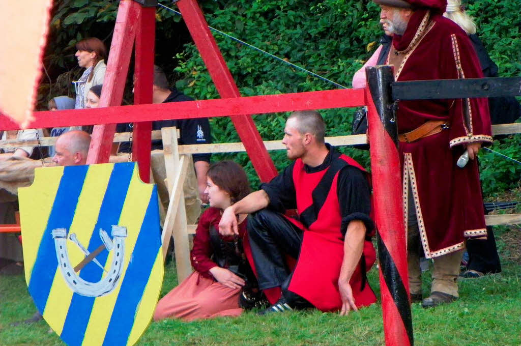 Mittelalterspektakel auf Schloss Hohenlupfen: Ein Ritter kehrt heim.