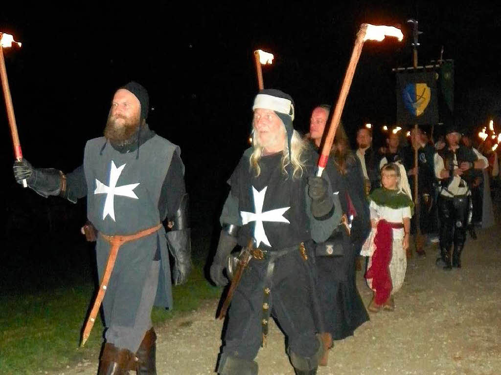 Mittelalterspektakel auf Schloss Hohenlupfen: Ein Ritter kehrt heim.