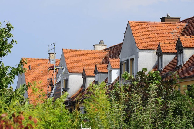 Neun leerstehende Huser sind im Verka...hstrae in der Haslacher Gartenstadt.   | Foto: Kunz