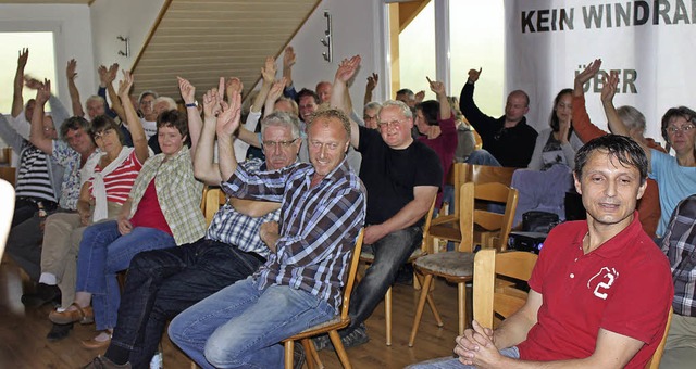 Probeabstimmung: 40 Herrenschwander (z...n den Windkraftstandort Hochgescheid.   | Foto: Hermann Jacob