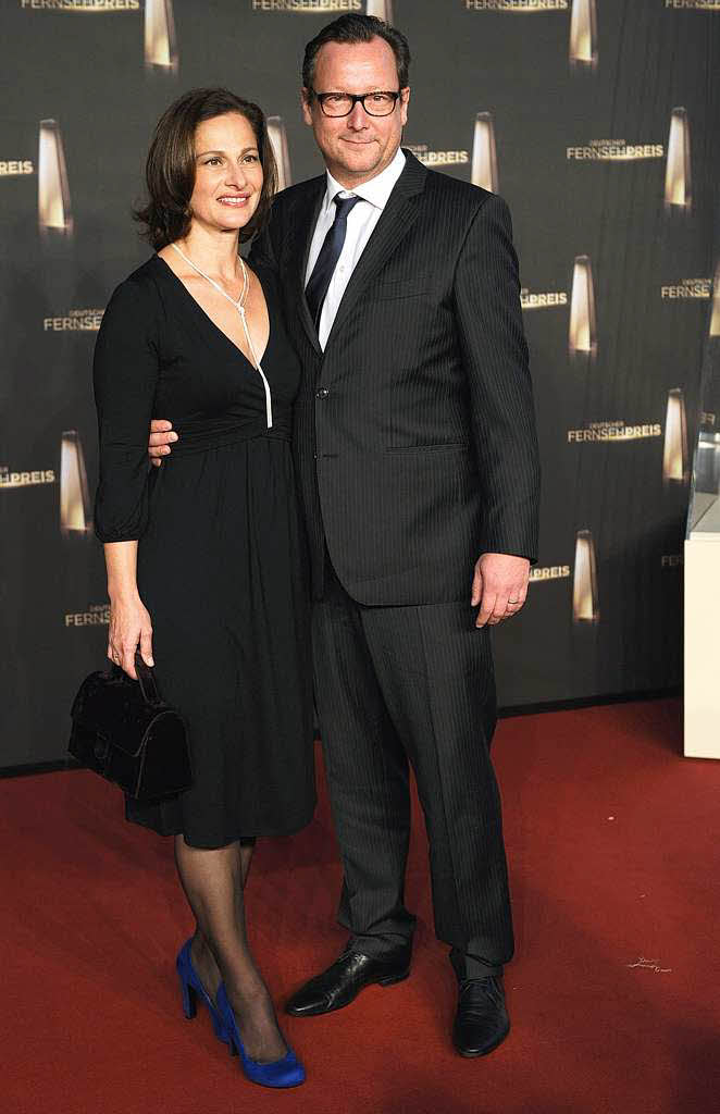 Schauspieler Matthias Brandt (l) und seine Frau Sofia