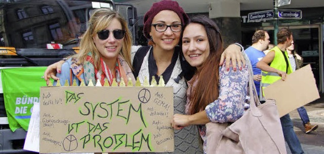 Teilnehmerinnen der Demonstration, zu der die   IG Musikkultur aufrief.   | Foto: Martina David-Wenk