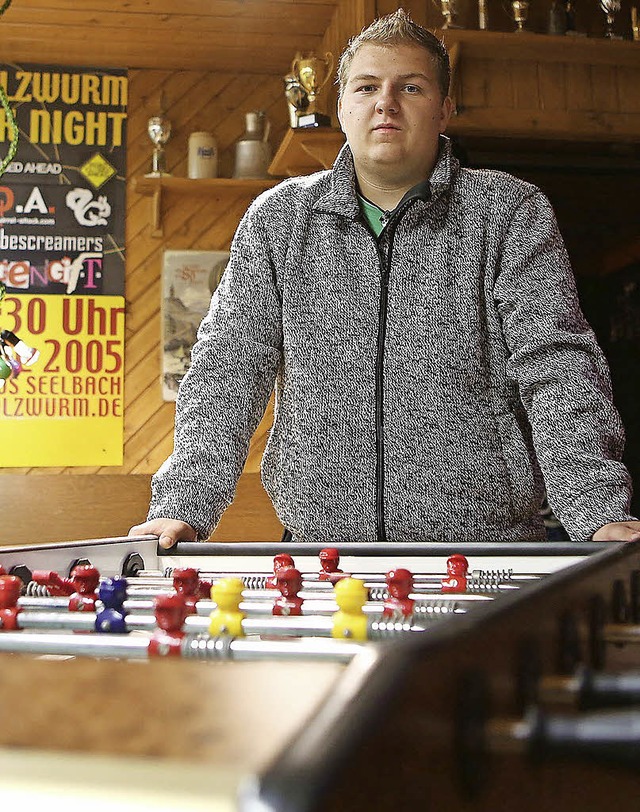 Tobias Wagner vom Leitungsteam im (geschlossenen) Jugendclub Holzwurm   | Foto: C. Breithaupt