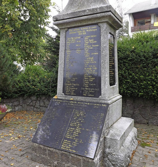 Am Herrischrieder Mahnmal fr Kriegsge...at wird am Montag darber beschlieen.  | Foto: wolfgang adam