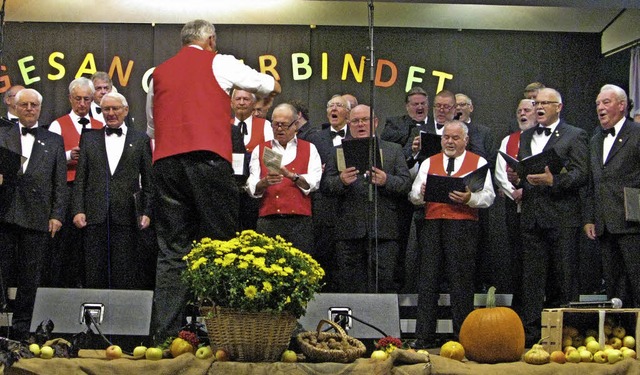 Die Sangesfreunde Dsseldorf-Bilk und der Mnnerchor Liederkranz Bernau.  | Foto: Ulrike Spiegelhalter