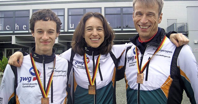 Drei Bronzemedaillen gewannen Athleten...eger  und Markus Theien (von links).   | Foto: Verein