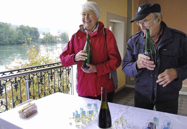 Der Hertener Wein ist gar nicht sauer, sondern ein geflliger Tropfen.  | Foto: Danielle Hirschberger