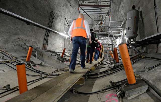 120 Meter lang ist der Versuchsstollen bei Freudenstein.   | Foto: dpa