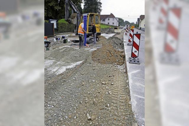 Die Bauarbeiten an der sdlichen Ortseinfahrt Kippenheims verzgern sich