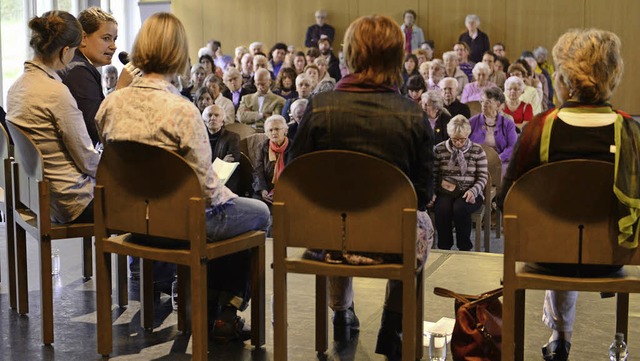 Um Projekte fr alte Menschen ging es ...msdiskussion im Brgerhaus am Seepark.  | Foto: ingo schneider