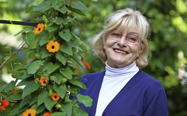 Jenny Zampolli in ihrem  Garten bei der Kreuz-Kirche   | Foto: CH. Breithaupt