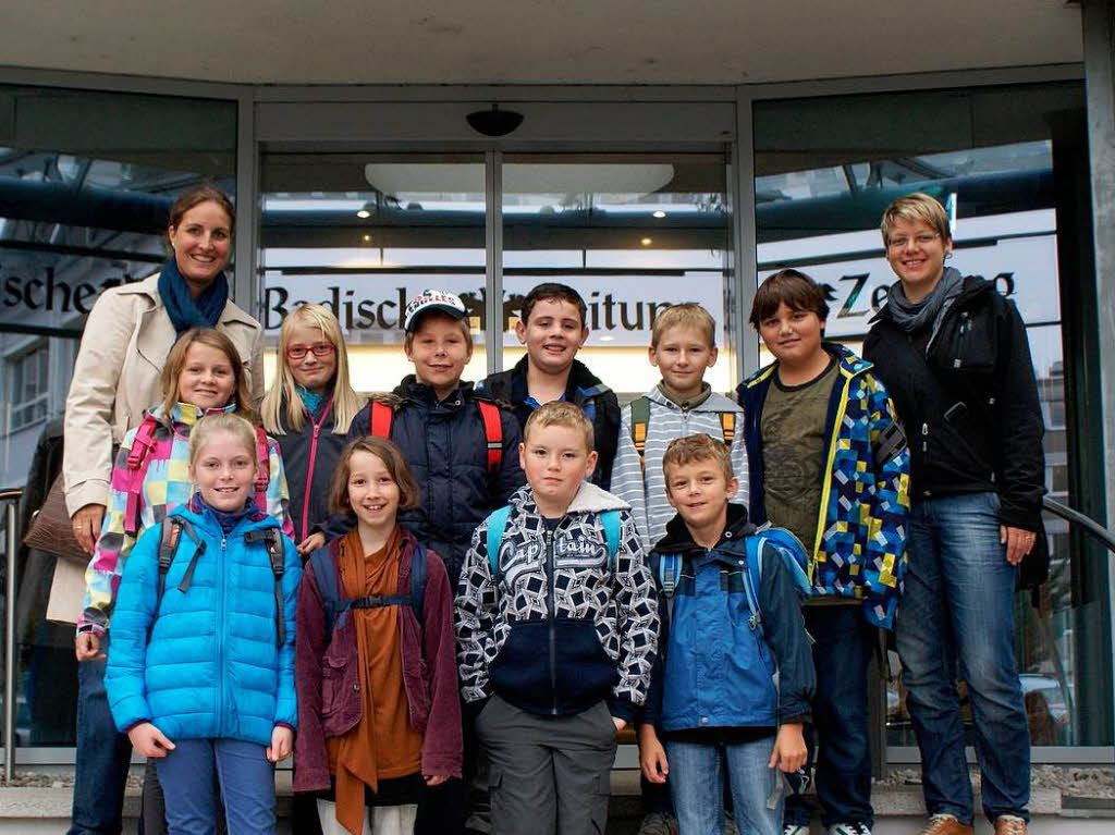 Die Klasse 4a der Sprachheilschule Emmendingen mit ihrer Lehrerin Katharina Sauerbier. Die Klasse 4a der Sprachheilschule Emmendingen mit ihrer Lehrerin Katharina Sauerbier.