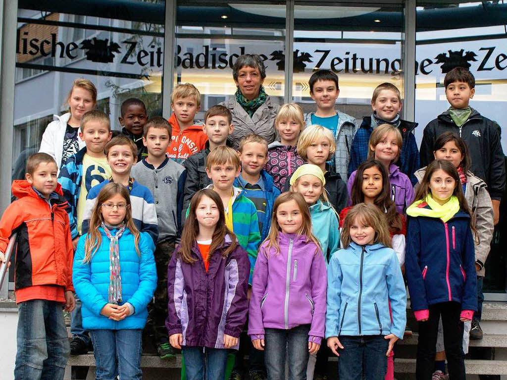 Die Klasse 4a der Johann-Heinrich-von-Landeck-Schule aus Bad Krozingen mit ihrer Lehrerin Frau Angelika Hagen. Die Klasse 4a der Johann-Heinrich-von-Landeck-Schule aus Bad Krozingen mit ihrer Lehrerin Frau Angelika Hagen.
