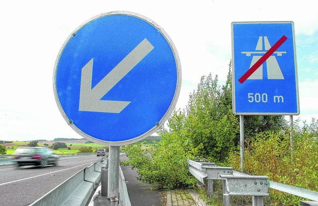 Bund und Land prfen eine Richtungsnd...e. Unser Foto zeigt die A49 in Hessen.  | Foto: dpa