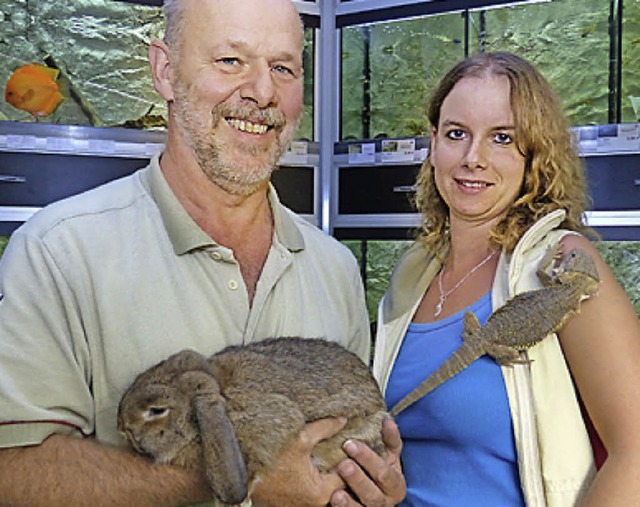 Spezialisten, wenn&#8217;s um Haustiere geht: Helmut Bross und Ehefrau Stefanie.  | Foto: leo