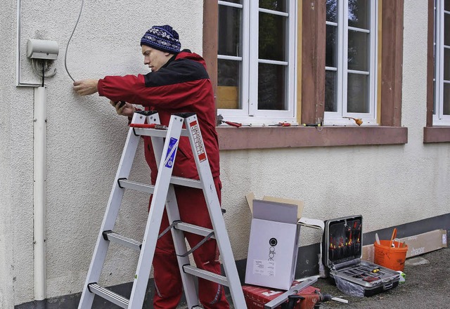 Die  Elektroarbeiten erwiesen sich als...nbereich des Kindergartens Birkendorf.  | Foto: Dorothe Kuhlmann