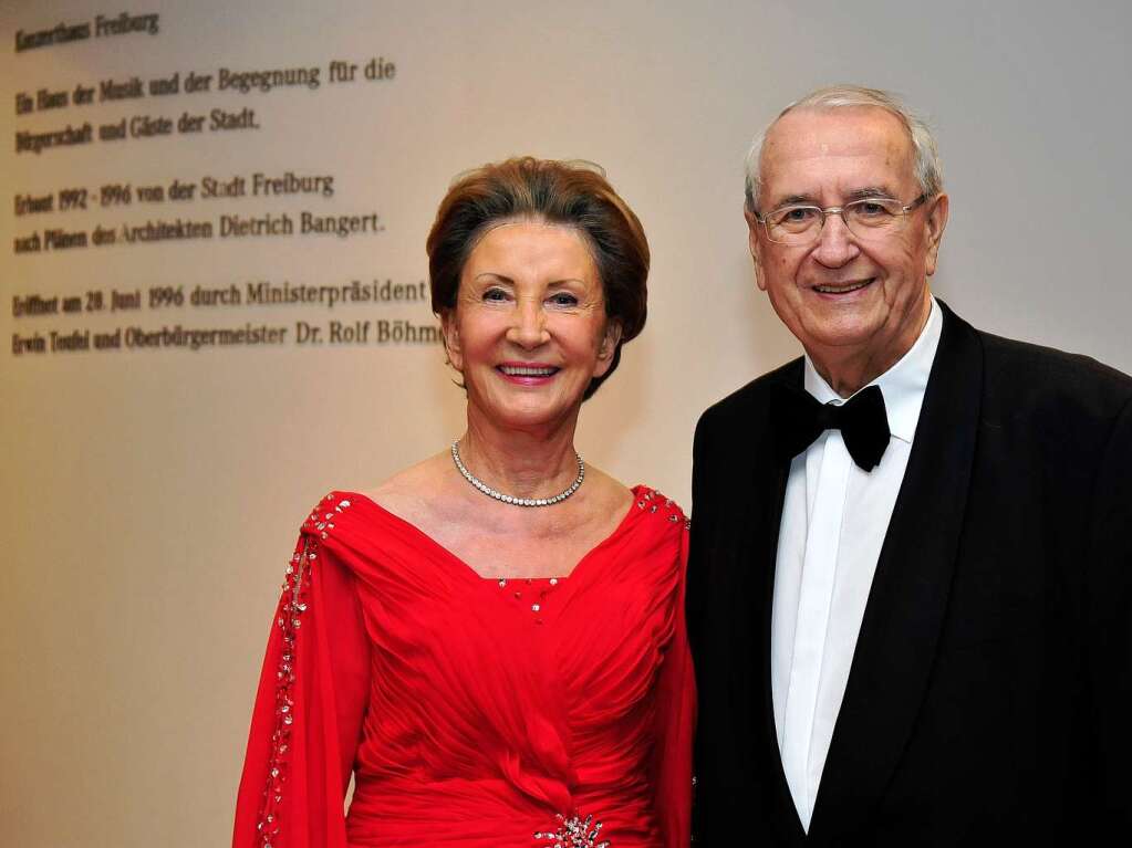 Der frhere BZ-Stadtredaktionsleiter Wolfgang Fiek mit Ehefrau Brida
