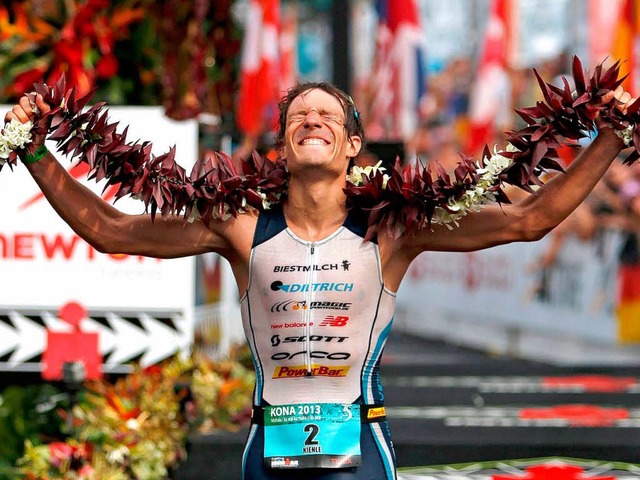 Der Karlsruher Sebastian Kienle sicher...Stunden Rang Drei beim Ironman Hawaii.  | Foto: dpa