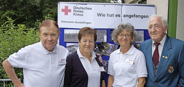 Frs DRK aktiv (von links): Ernst Gpf...reisacher, Cornelia  und Kurt Danner.   | Foto: Christian Ringwald