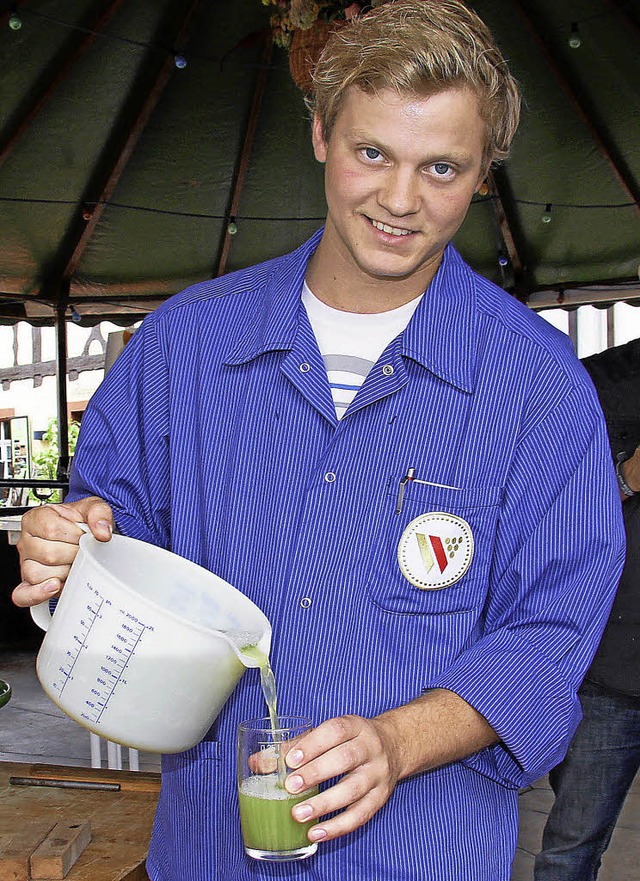 Noch arbeitet  Michael Jger als Weink...sion seinen Meisterwein prsentieren.   | Foto: herbert trogus