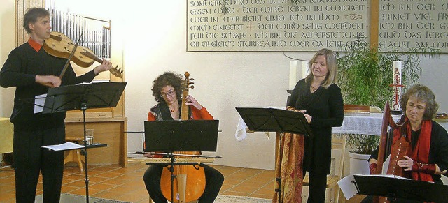 Musik und Geschichten vom Mittelalter ...einem Konzert in der Eichener Kirche.   | Foto: Roswitha Frey